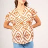 Giorgia & Johns Blusa con stampa etnica