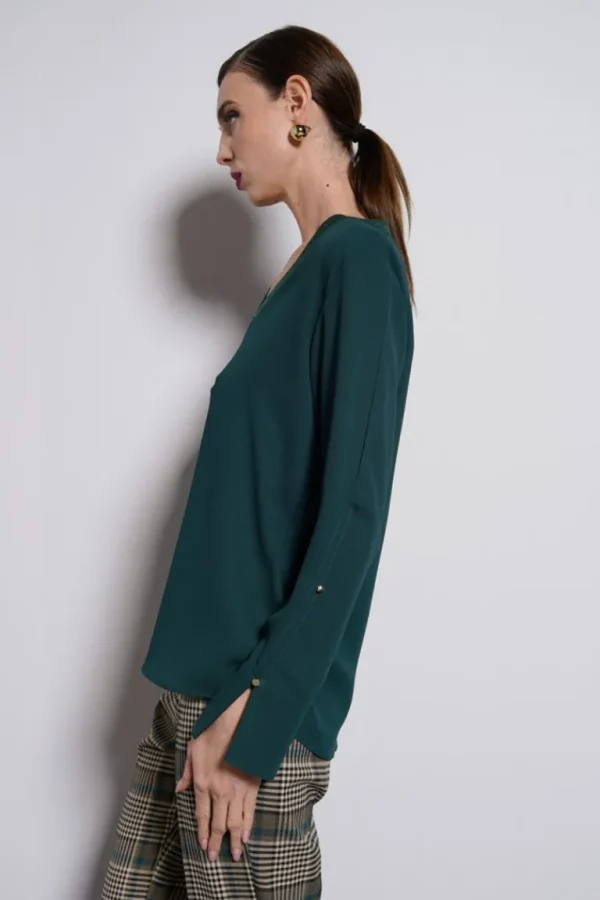 Giorgia & Johns Blusa scollo costina lurex